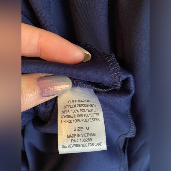 Society Girl NWT M Navy Romper - Picture 7 of 8